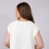 American Flag Sweater for Women in Off White