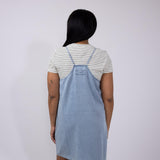 Washed Denim Pocket Dress for Women