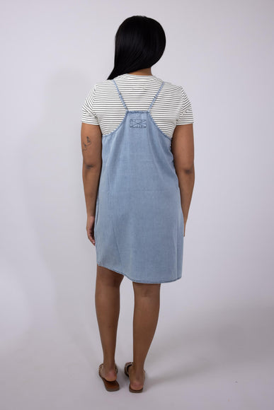 Washed Denim Pocket Dress for Women