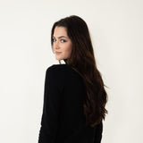 Basic Turtleneck Long Sleeve Top for Women in Black