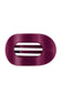 A dark magenta hairclip with a vented design and a small circular logo on the right side, shown on a plain white background.