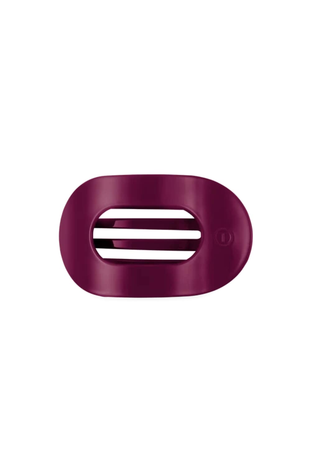 A dark  hair clip with three horizontal ventilation slots, shown on a plain white background.