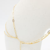Triple Cross Chain Necklaces in Gold