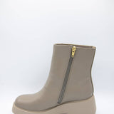 Naked Feet Xenus Lug Booties for Women in Greige