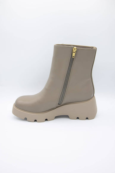 Naked Feet Xenus Lug Booties for Women in Greige