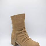 Naked Feet Protocol Lug Booties for Women in Beige