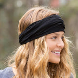 Natural Life Full Boho Bandeau Headband in Black