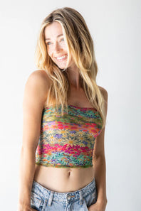 Natural Life Full Boho Bandeau Headband in Wildflower Border