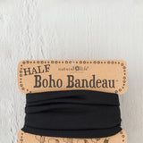 Natural Life Half Boho Bandeau Headband in Black