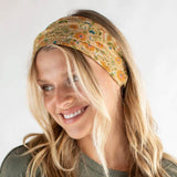 Natural Life Half Boho Bandeau Headband in Yellow Mandala 