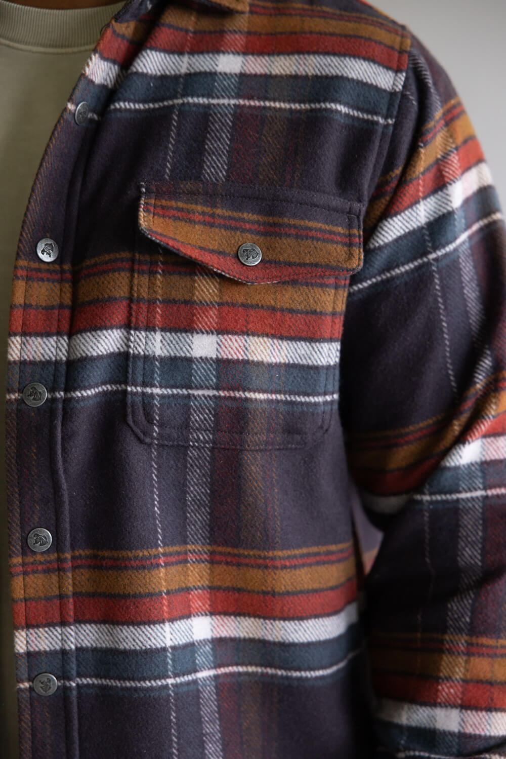 North River Heavyweight Twill Plaid Shirt for Men in Multi