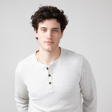 North River Waffle Henley Shirt for Men in Natural