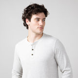North River Waffle Henley Shirt for Men in Natural