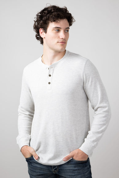 North River Waffle Henley Shirt for Men in Natural