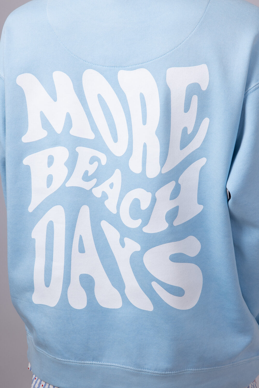 Ocean Drive More Beach Days Surf Club Fleece Crewneck for Women in Blue