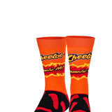 Odd Sox Flamin’ Hot Cheetos Crew Socks for Men in Orange