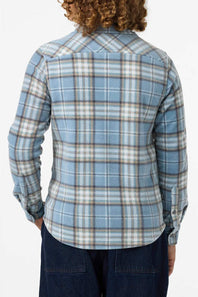 O’Neill Youth Glacier Plaid Super Fleece Long Sleeve Shirt for Boys in Blue