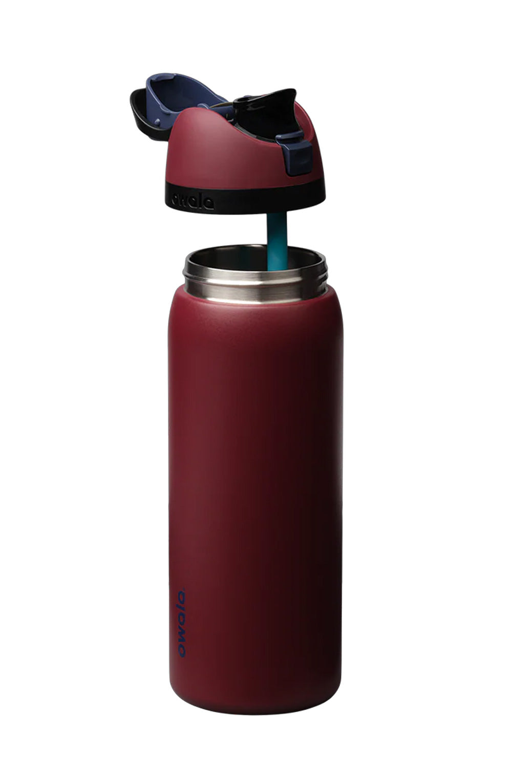 Owala FreeSip 32 oz Stainless Steel Water Bottle in Burgundy Bay