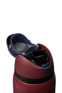 Owala FreeSip 32 oz Stainless Steel Water Bottle in Burgundy Bay