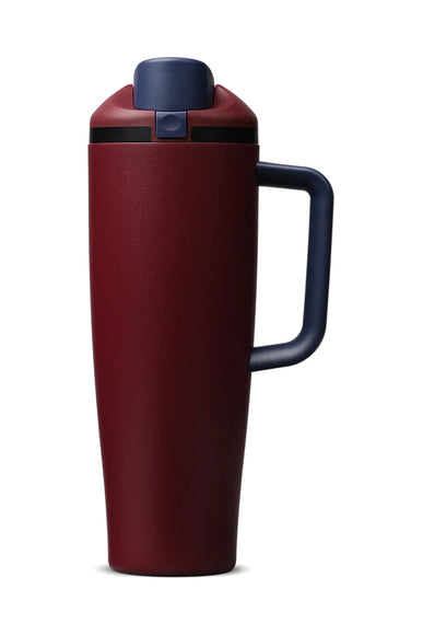 Owala FreeSip Tumbler 40 oz Stainless Steel Water Bottle in Burgundy Bay