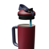 Owala FreeSip Tumbler 40 oz Stainless Steel Water Bottle in Burgundy Bay