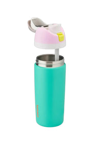 Owala Youth FreeSip 16 oz Stainless Steel Water Bottle in Making Waves