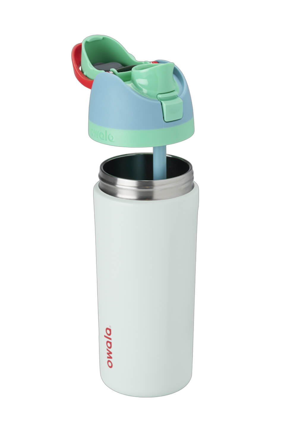 Owala Youth FreeSip 16 oz Stainless Steel Water Bottle in Rain Forest