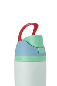 Owala Youth FreeSip 16 oz Stainless Steel Water Bottle in Rain Forest