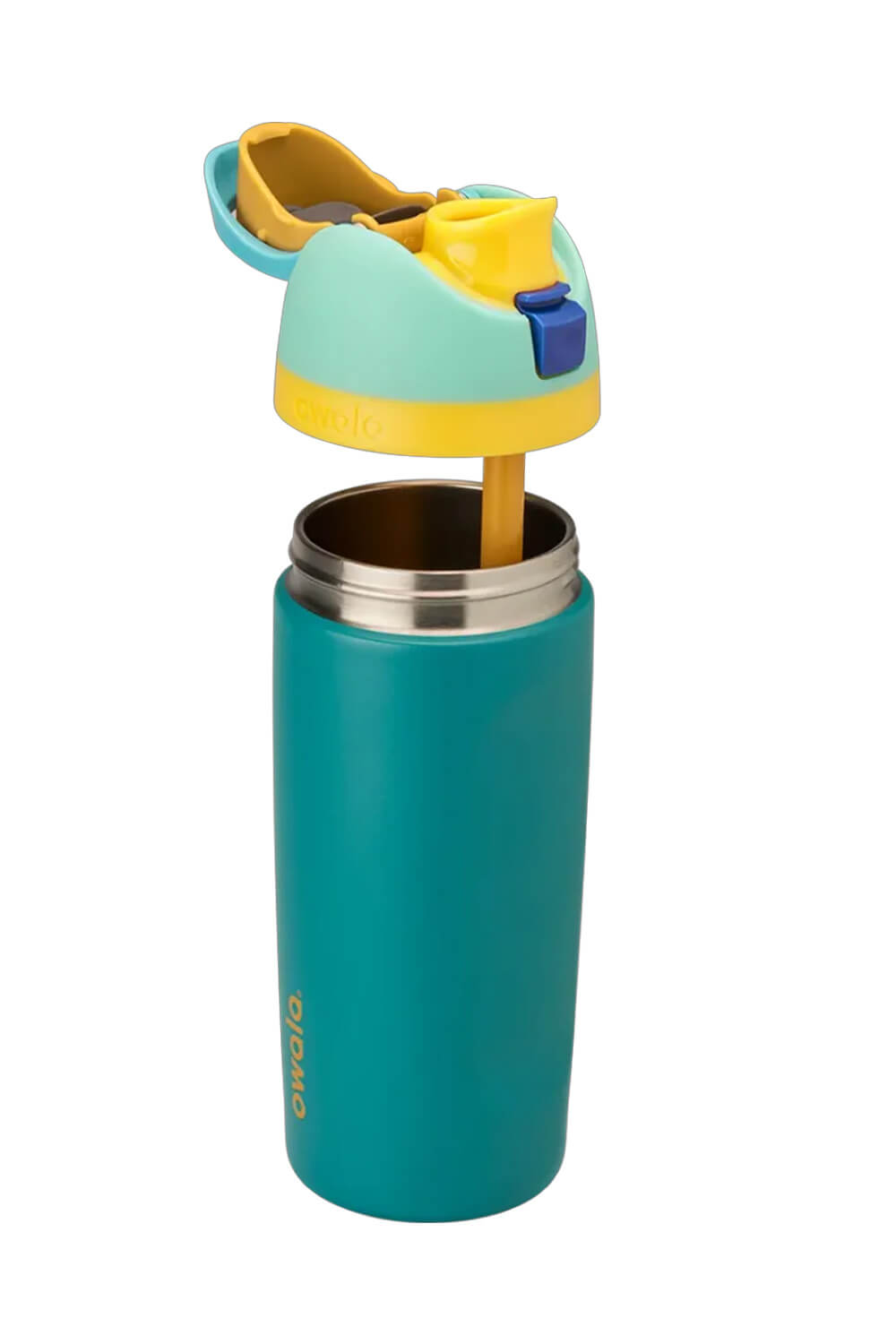 Owala Youth FreeSip 16 oz Stainless Steel Water Bottle in Splishy Splashy