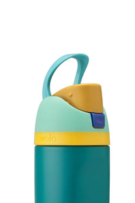 Owala Youth FreeSip 16 oz Stainless Steel Water Bottle in Splishy Splashy