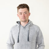 Mineral Wash Hoodie for Men in Grey