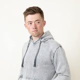 Mineral Wash Hoodie for Men in Grey