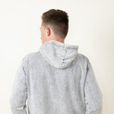 Mineral Wash Hoodie for Men in Grey