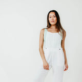 Papermoon Tie Shoulder Lined Overalls for Women in White
