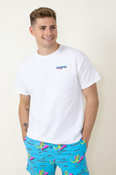 Party Pants Dino Ripper T-Shirt for Men in White