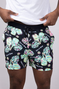 Party Pants Here To Bang Swim Shorts for Men in Black
