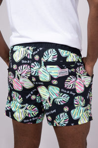 Party Pants Here To Bang Swim Shorts for Men in Black