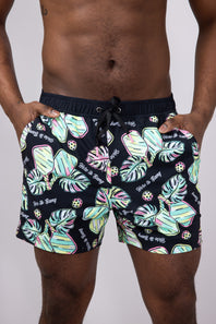 Party Pants Here To Bang Swim Shorts for Men in Black