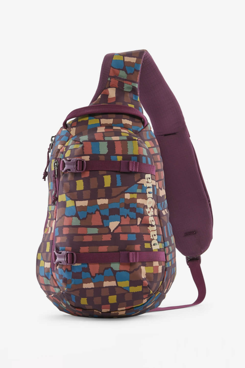 Patagonia Atom Sling 8L (Fitz Roy Patchwork: Night Plum)