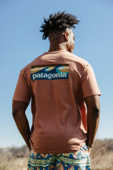 Patagonia Men’s Boardshort Pocket Responsibili-Tee T-Shirt in Red