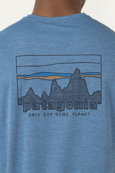 Patagonia Men’s Capilene Cool Daily Graphic T-Shirt in Dark Blue