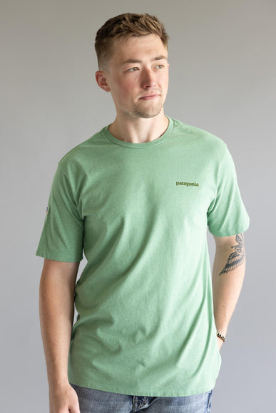 Patagonia Men’s Fitz Roy Icon Responsibili-Tee T-Shirt in Rinsed Green