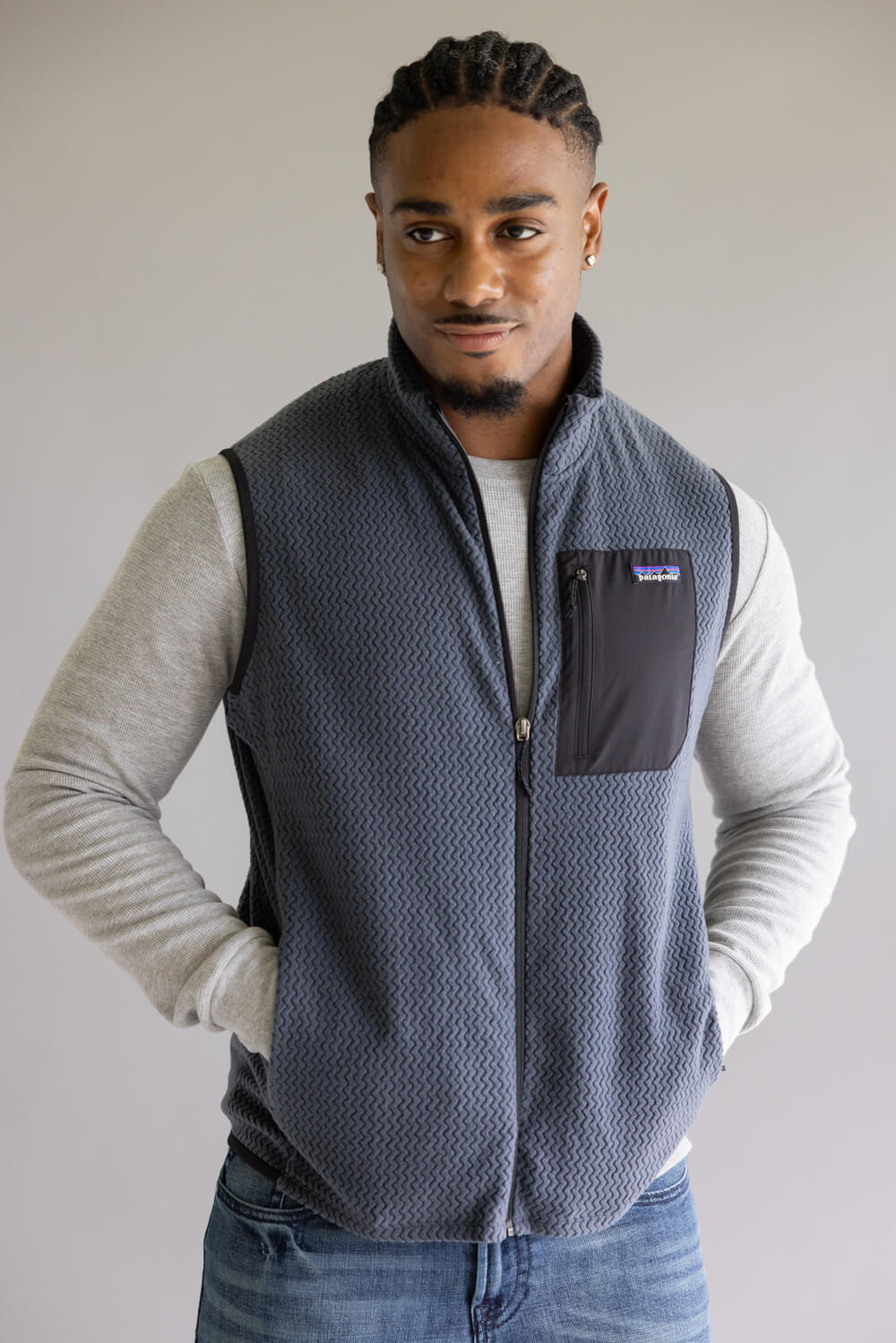 Patagonia Men’s R1 Air Vest in Smoulder Blue