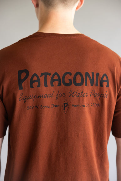 Patagonia Men’s Water People Pocket Graphic T-Shirt in Dried Vanilla