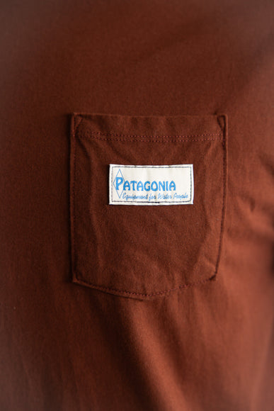 Patagonia Men’s Water People Pocket Graphic T-Shirt in Dried Vanilla