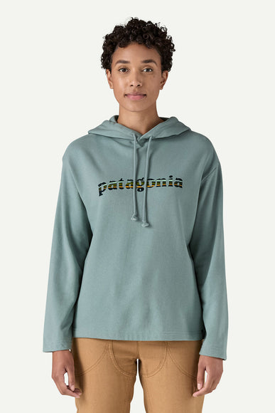 Patagonia Women’s ’73 Lightweight Wildrise Logo Hoodie in Thermal Blue
