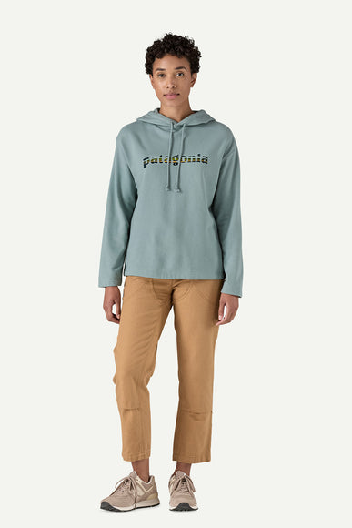 Patagonia Women’s ’73 Lightweight Wildrise Logo Hoodie in Thermal Blue