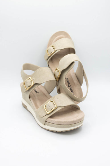 Pierre Dumas Lyra Wedge Sandals for Women in Nude