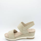 Pierre Dumas Lyra Wedge Sandals for Women in Nude