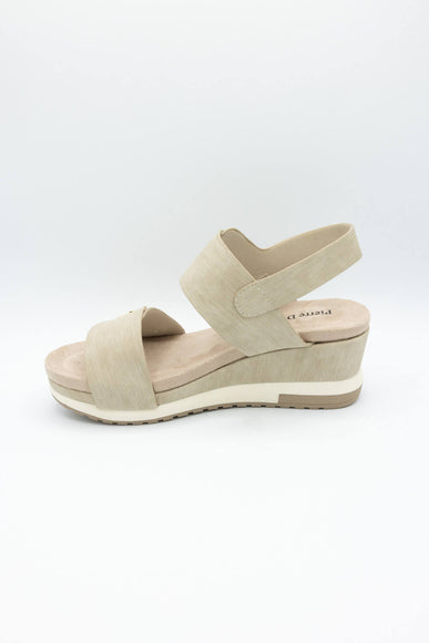 Pierre Dumas Lyra Wedge Sandals for Women in Nude